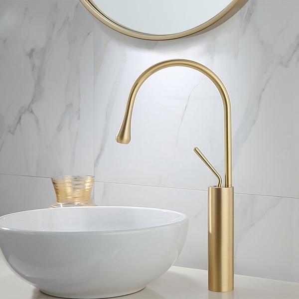 Alder – Tall Swivel-Spout Brass Basin Faucet