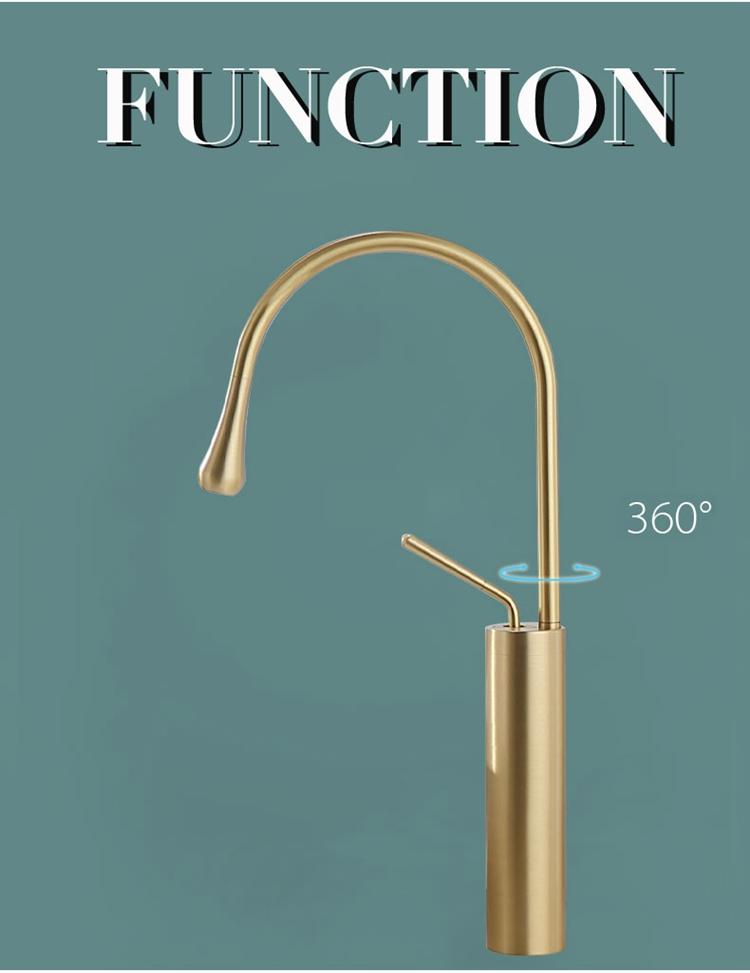 Alder – Tall Swivel-Spout Brass Basin Faucet