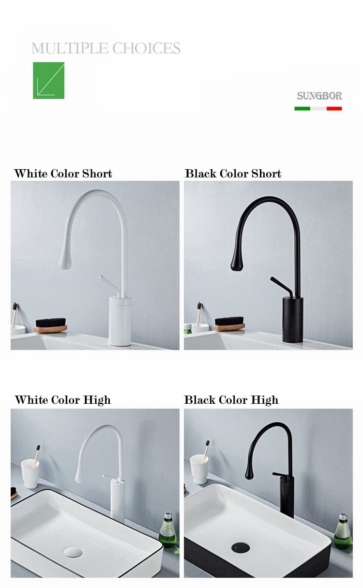 Alder – Tall Swivel-Spout Brass Basin Faucet