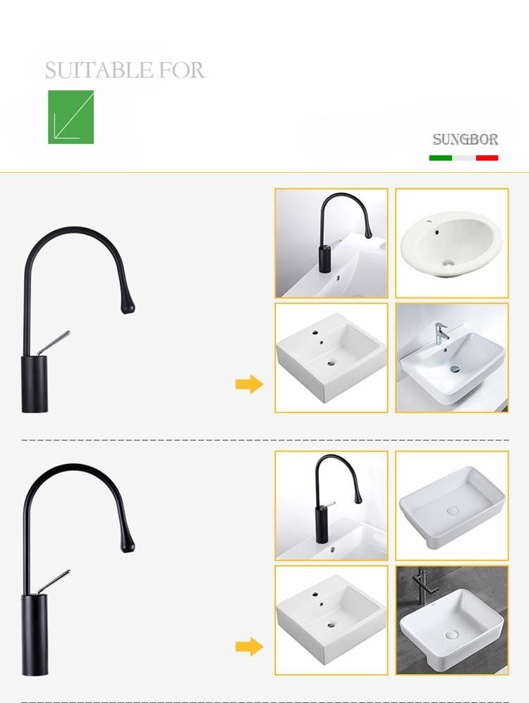 Alder – Tall Swivel-Spout Brass Basin Faucet
