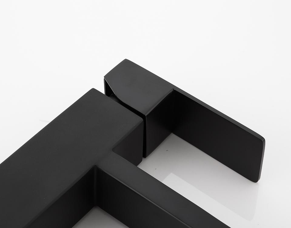 Basalt – Matte Black Square Stainless Basin Faucet