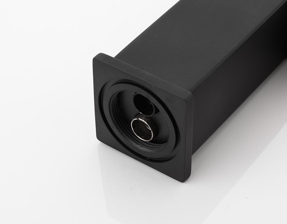 Basalt – Matte Black Square Stainless Basin Faucet