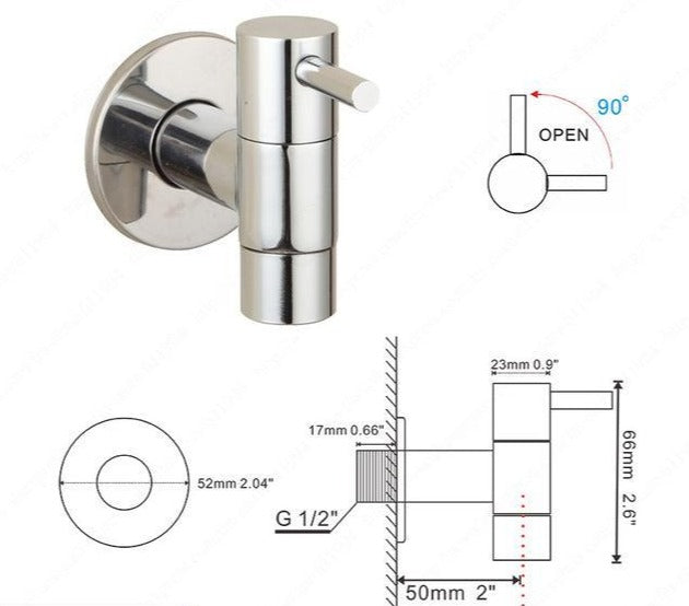 Pavia – Chrome Wall Mounted Single Lever Tap