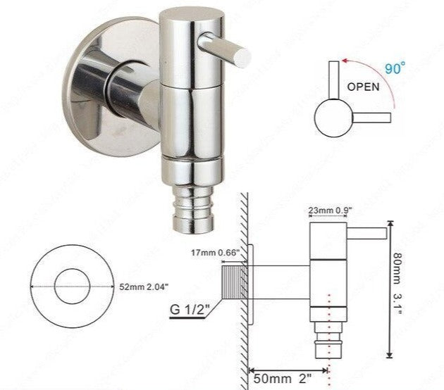 Pavia – Chrome Wall Mounted Single Lever Tap