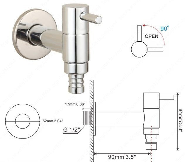 Pavia – Chrome Wall Mounted Single Lever Tap
