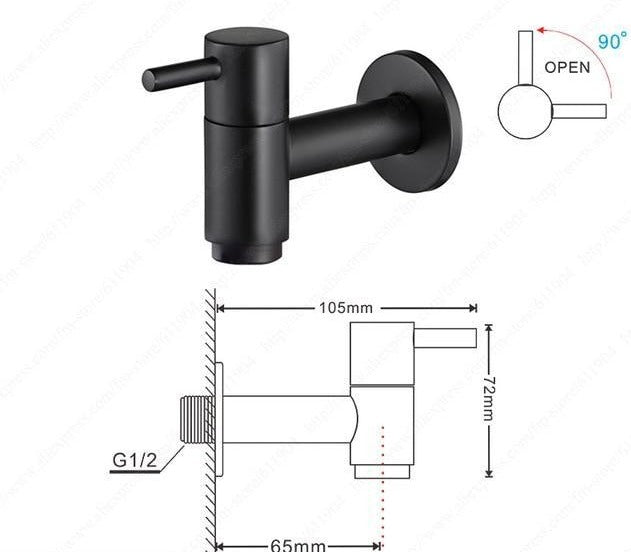 Pavia – Chrome Wall Mounted Single Lever Tap