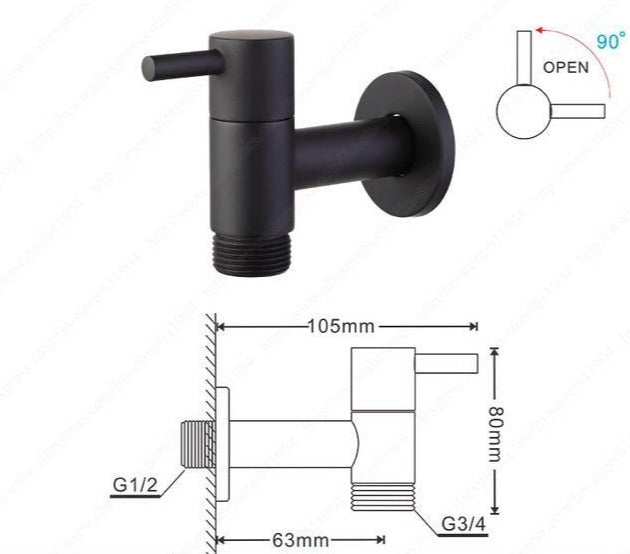 Pavia – Chrome Wall Mounted Single Lever Tap