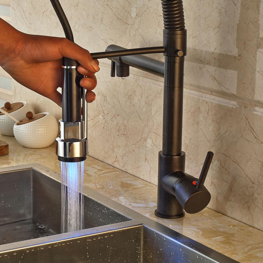 Cedar – LED Spring-Neck Kitchen Mixer Tap