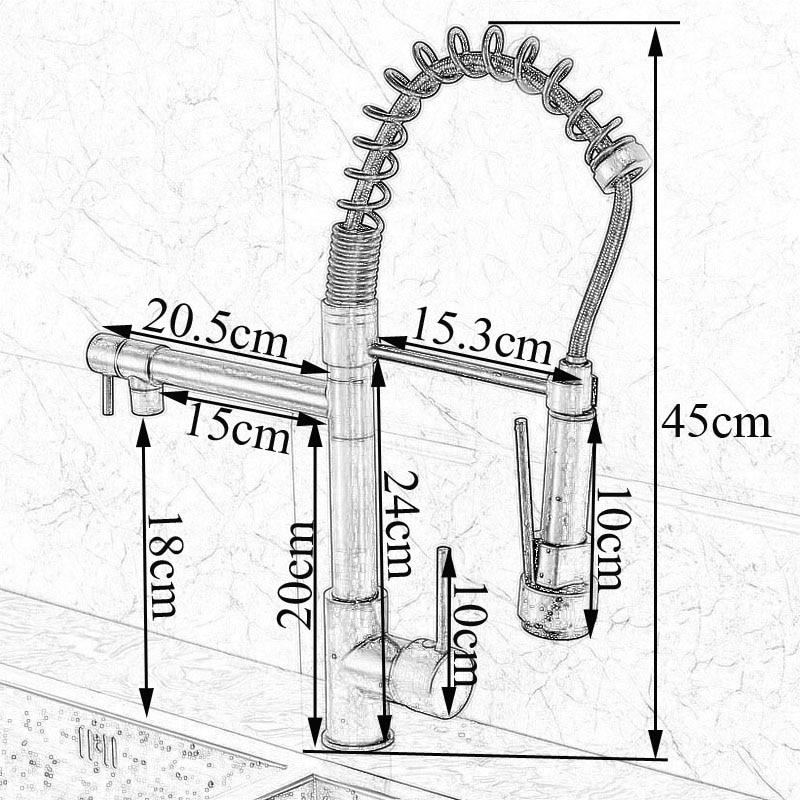 Cedar – LED Spring-Neck Kitchen Mixer Tap