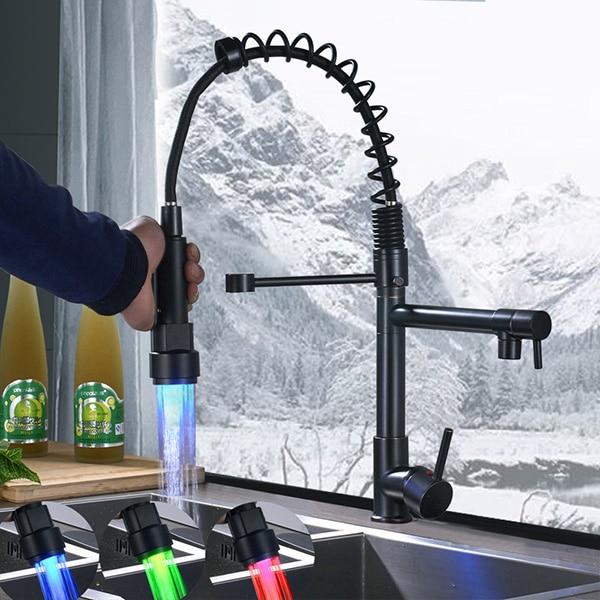 Cedar – LED Spring-Neck Kitchen Mixer Tap