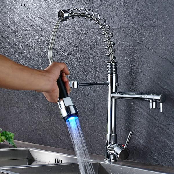 Cedar – LED Spring-Neck Kitchen Mixer Tap