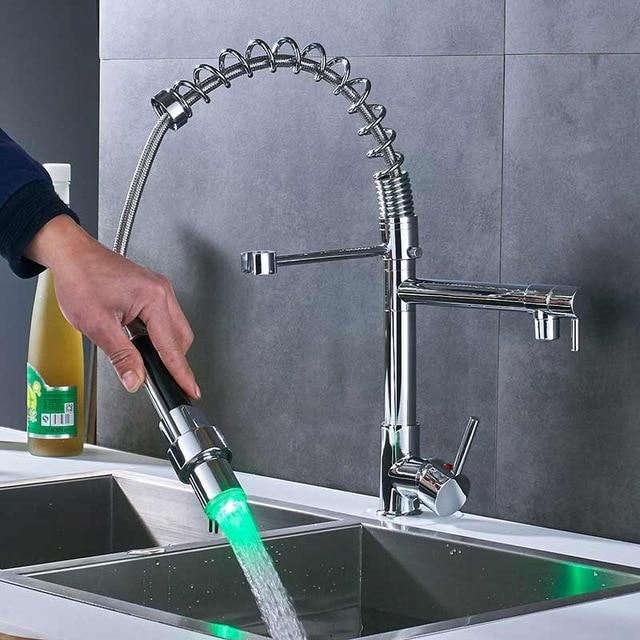 Cedar – LED Spring-Neck Kitchen Mixer Tap