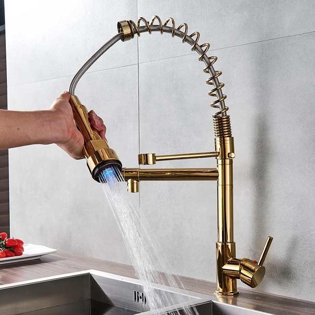 Cedar – LED Spring-Neck Kitchen Mixer Tap
