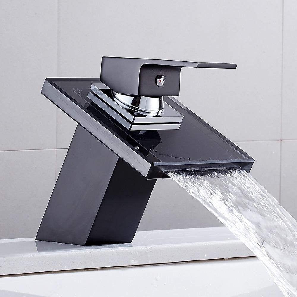 Parma – Glass Spout Waterfall Basin Mixer