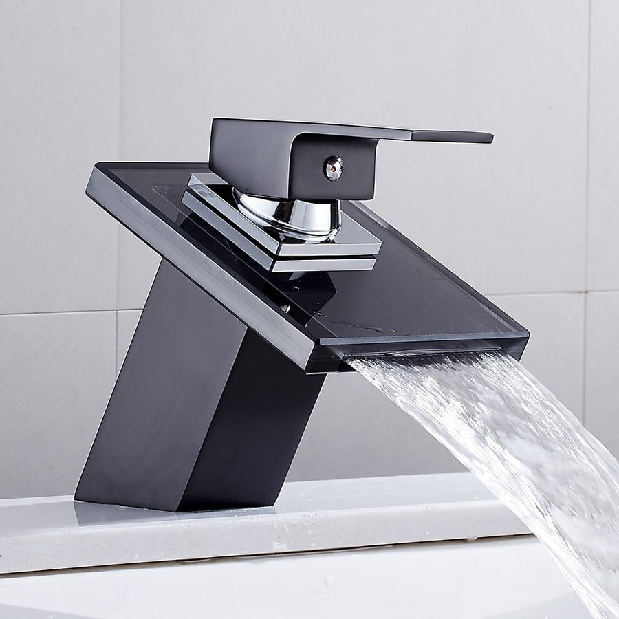 Parma – Glass Spout Waterfall Basin Mixer