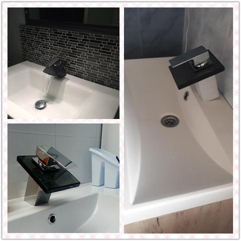 Parma – Glass Spout Waterfall Basin Mixer