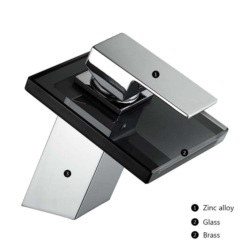 Parma – Glass Spout Waterfall Basin Mixer
