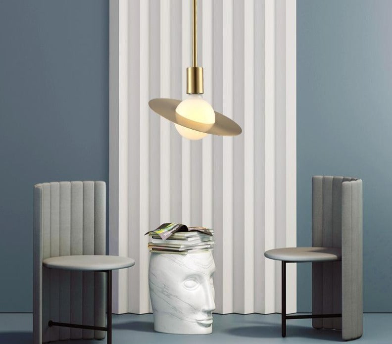 Positano – Flat Metal Disc Pendant Light