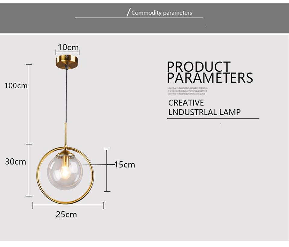 Verona – Glass Globe Ring Pendant Light