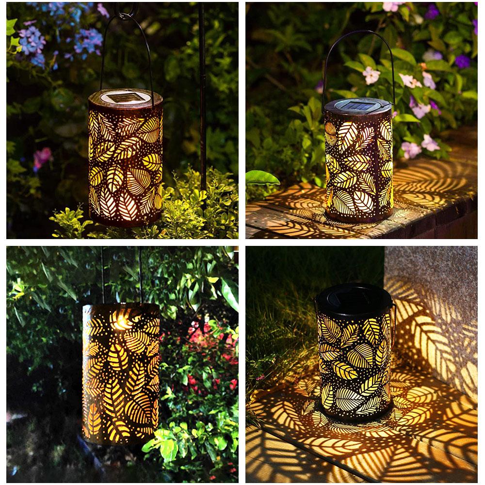 Como – Leaf Cut-Out Solar Garden Lantern