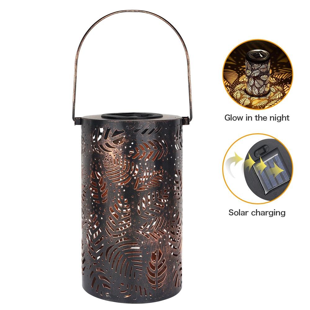 Como – Leaf Cut-Out Solar Garden Lantern