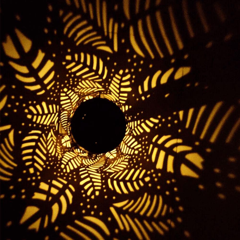 Como – Leaf Cut-Out Solar Garden Lantern