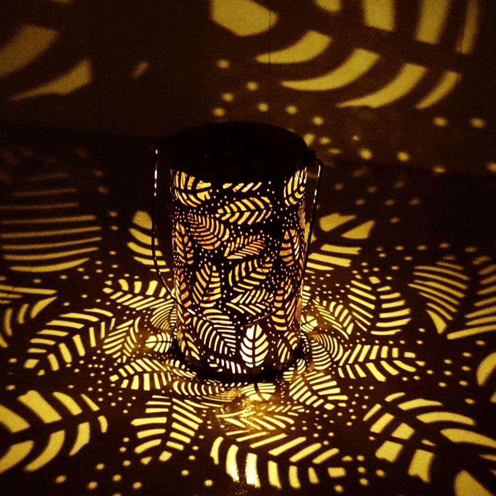 Como – Leaf Cut-Out Solar Garden Lantern