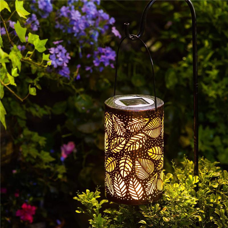 Como – Leaf Cut-Out Solar Garden Lantern