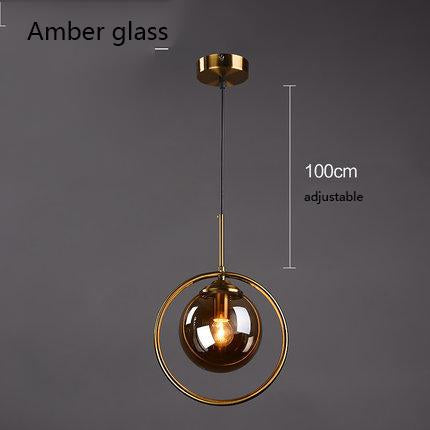 Verona – Glass Globe Ring Pendant Light
