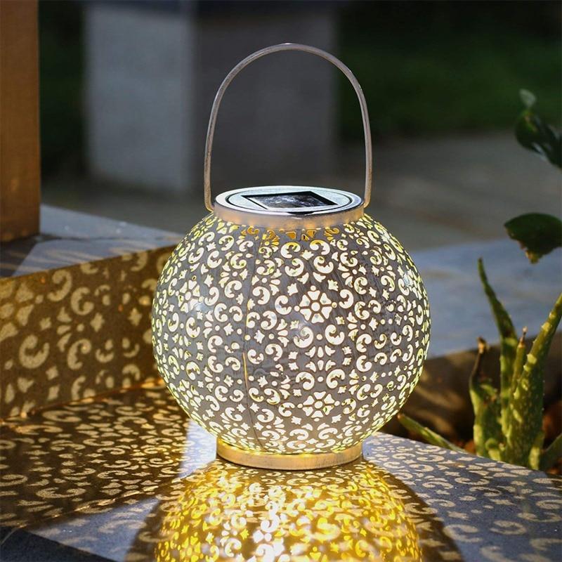 Tivoli – Round Stainless Steel Hanging Solar Lantern