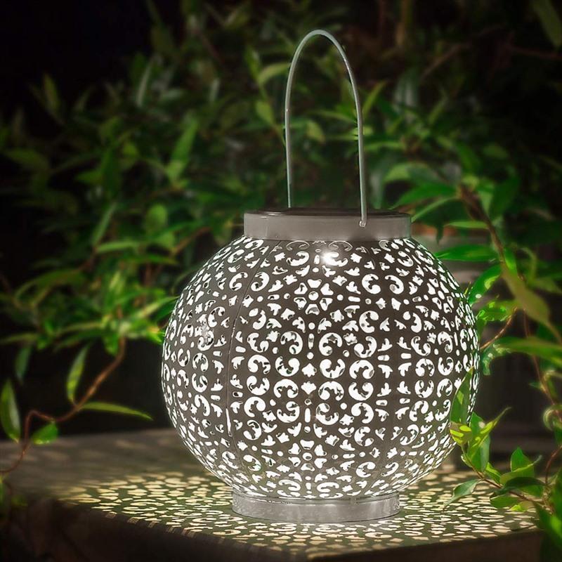 Tivoli – Round Stainless Steel Hanging Solar Lantern
