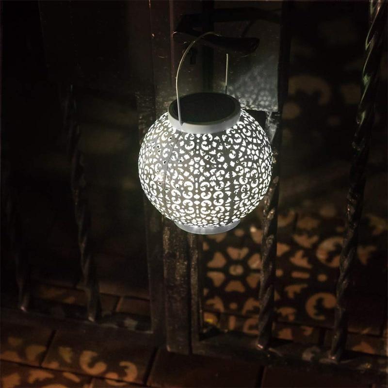 Tivoli – Round Stainless Steel Hanging Solar Lantern