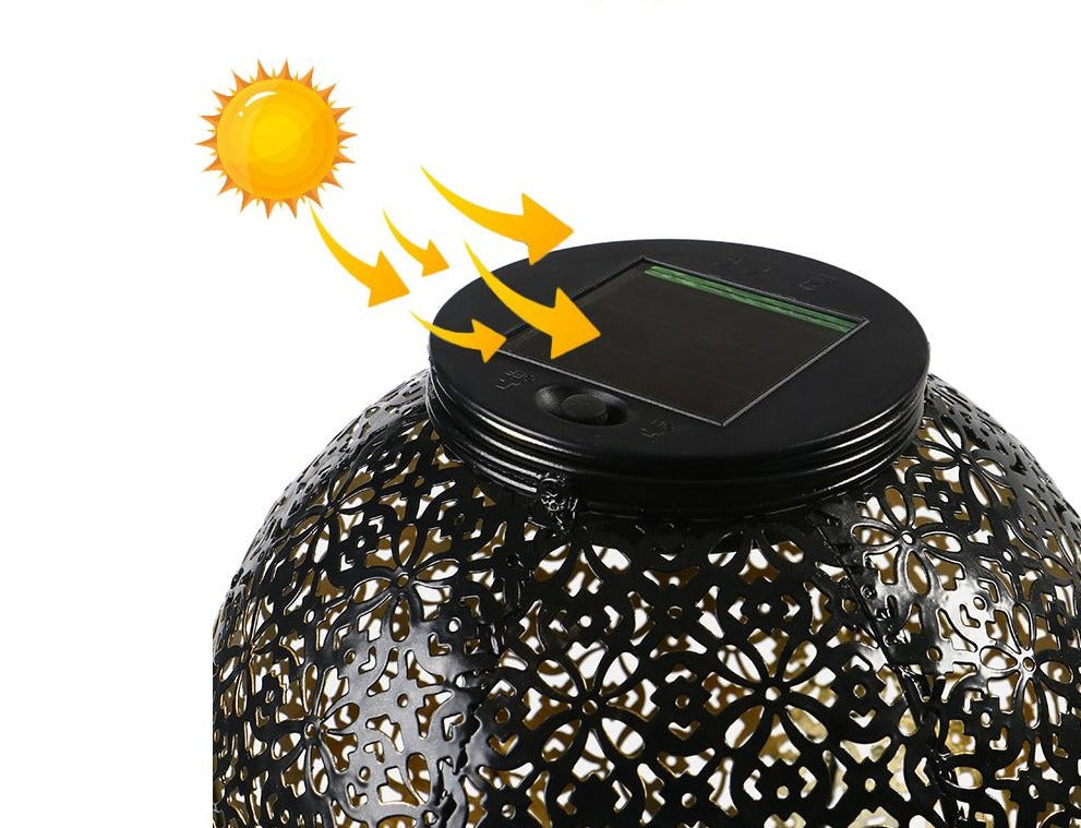 Orvieto – Iron Solar Garden Shadow Lantern