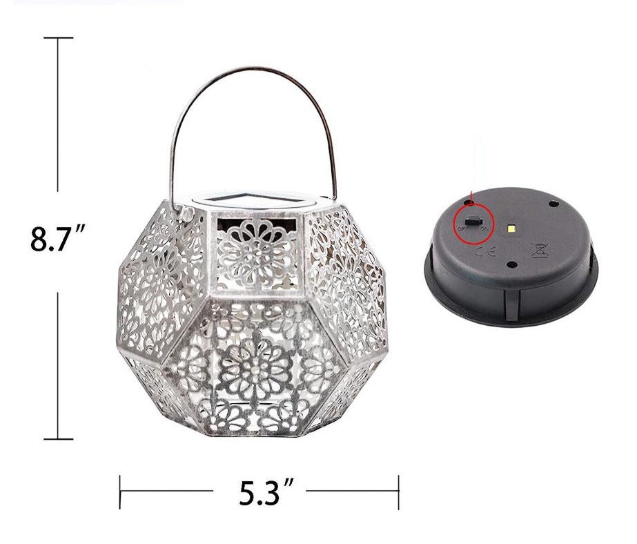 Lecco – Geometric Iron Solar Lantern