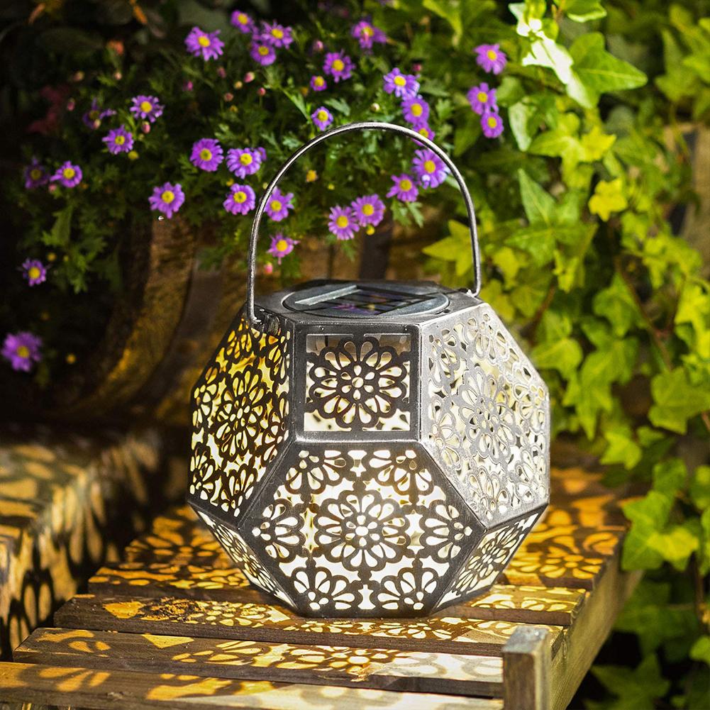 Lecco – Geometric Iron Solar Lantern