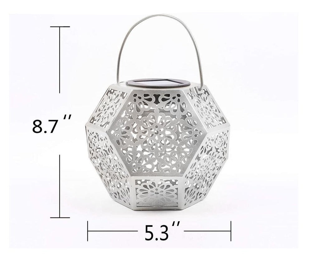 Lecco – Geometric Iron Solar Lantern