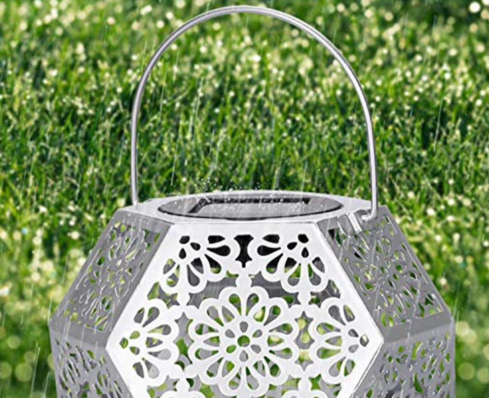 Lecco – Geometric Iron Solar Lantern