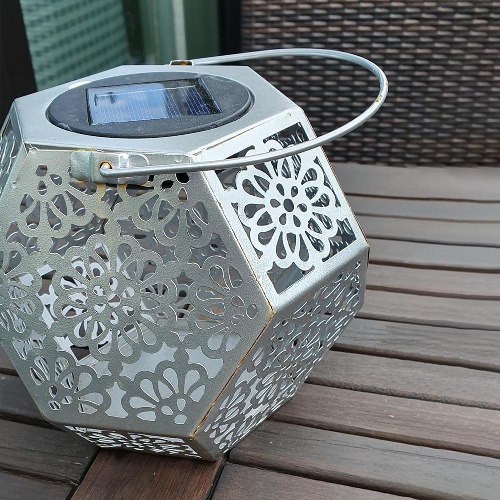 Lecco – Geometric Iron Solar Lantern