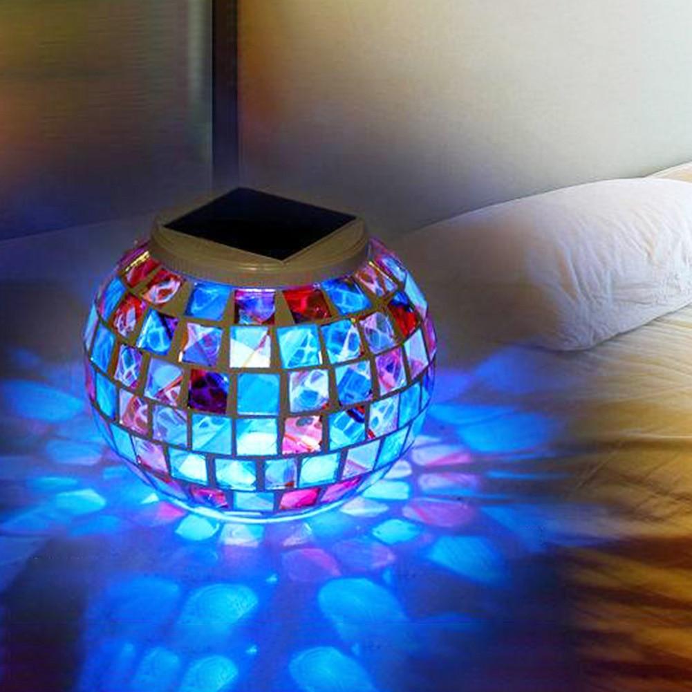Birk – Solar Mosaic Glass Garden Light