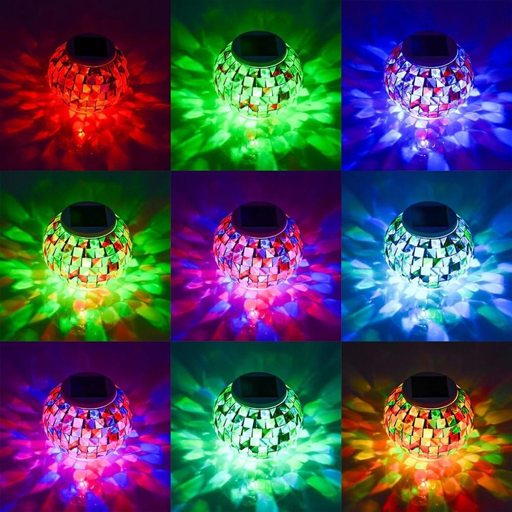 Birk – Solar Mosaic Glass Garden Light