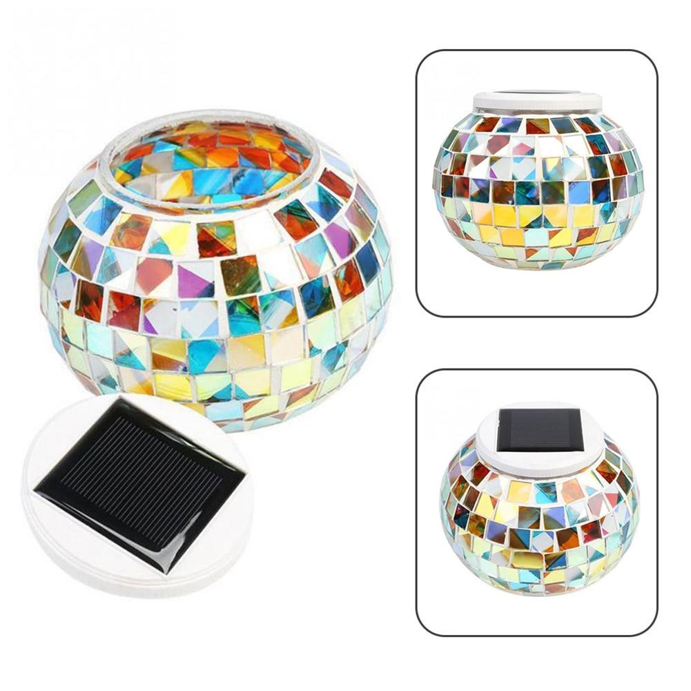 Birk – Solar Mosaic Glass Garden Light