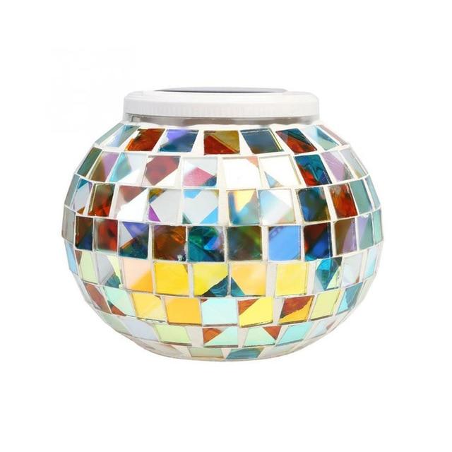 Birk – Solar Mosaic Glass Garden Light