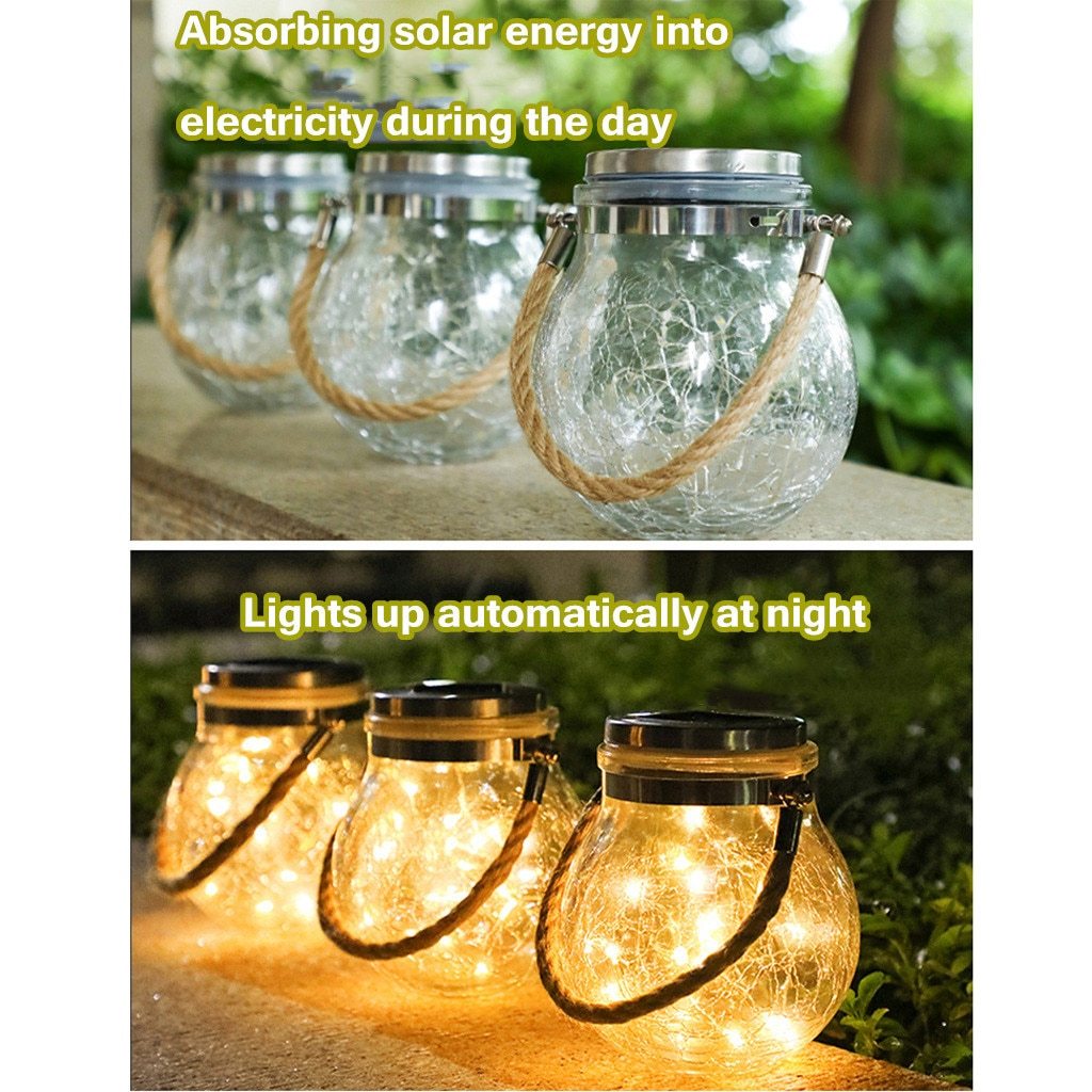Saga – Solar Glass Jar Hanging Light