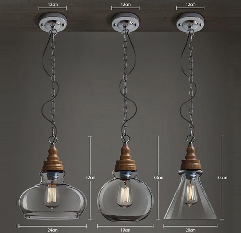 Akari – Clear Glass Exposed Bulb Pendant