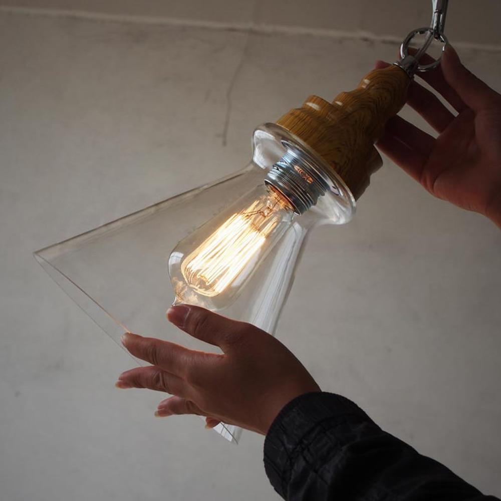 Akari – Clear Glass Exposed Bulb Pendant