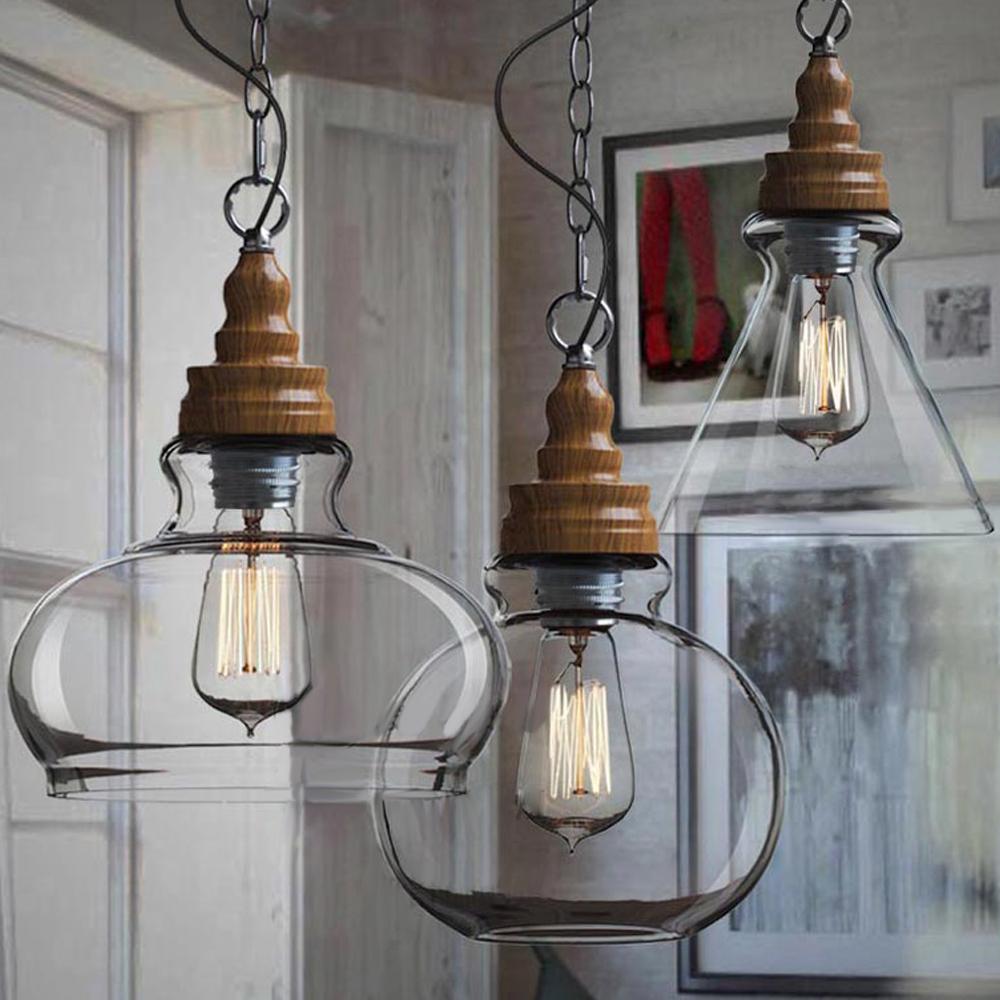 Akari – Clear Glass Exposed Bulb Pendant