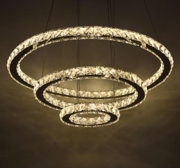 Pemberley – Tiered Crystal Ring LED Chandelier
