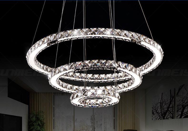 Pemberley – Tiered Crystal Ring LED Chandelier