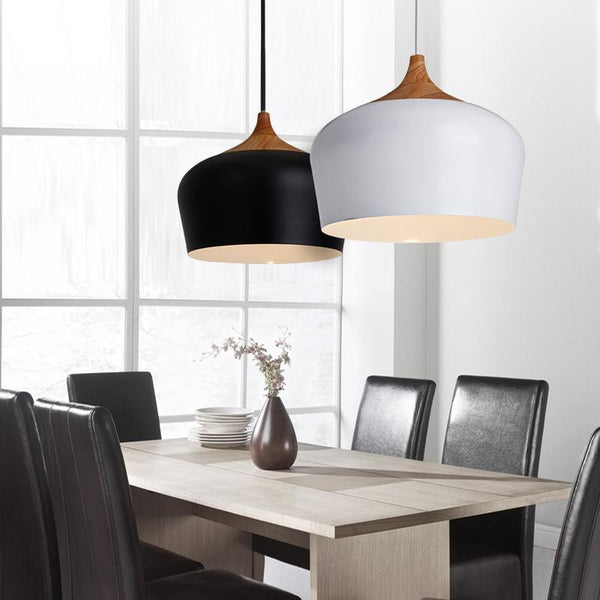 Kendal – Iron, Wood & Acrylic Round Pendant