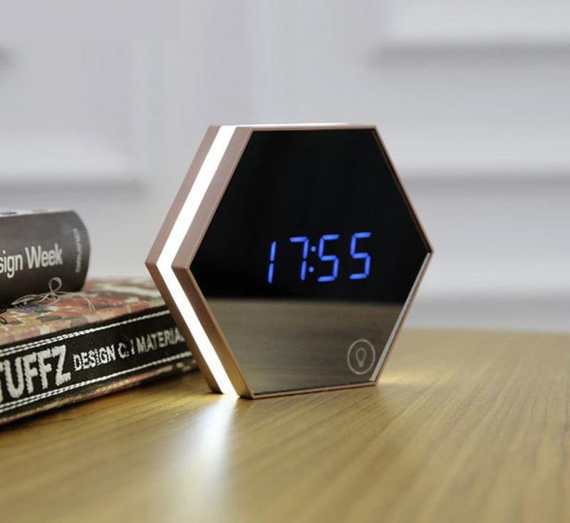 Riva – Mirror Alarm Clock with LED Light